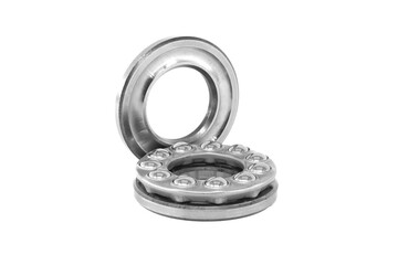 Thrust ball bearing isolated on white background