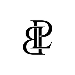 blp initial letter monogram logo design