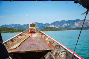 Tagesaufflug mit Longtail Boot Thailand Phuket - obrazy, fototapety, plakaty