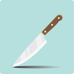 Knife vector illustration isolated on white background. classic modern diseign