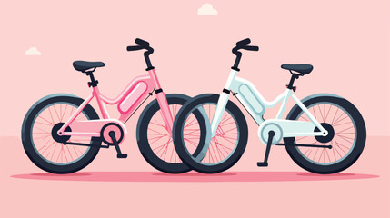 Electric bike - Vector illustration of female e-bik