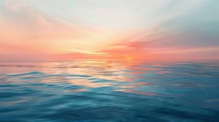 Fototapeta na wymiar The delicate gradation of sunset colors painted with soft, sweeping brushstrokes,