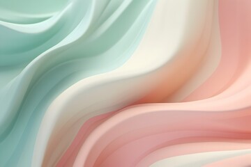 Pastel Harmony - Soft Waves Abstract Design for Calming Modern Background