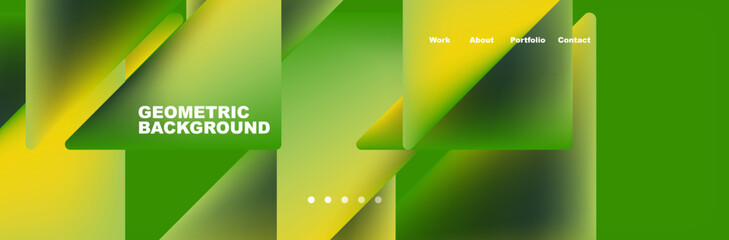 Gradient triangles composition with bright fluid colors. Vector Illustration For Wallpaper, Banner, Background, Card, Book Illustration, landing page