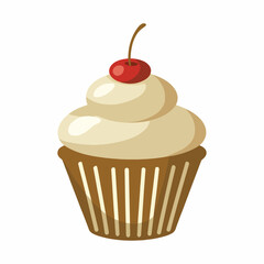 vector sweet cupcake