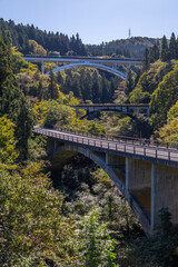 鉄橋を走る電車