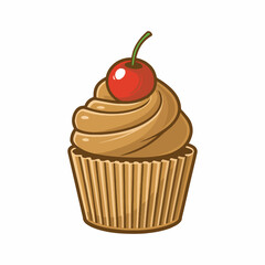 vector sweet cupcake