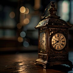 old clock on the table 