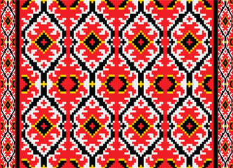 Ikat pattern pixel handicraft embroidery crochet1