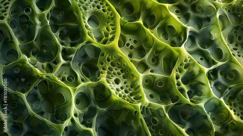 Poster a highresolution image of a leafs stomata captured using scanning electron microscopy. the detailed 