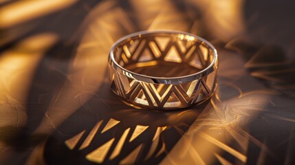 Elegant 925 sterling silver ring design on a soft backdrop. A luxurious and intricately designed ring stands out against a creamy, soft background, bathed in gentle light