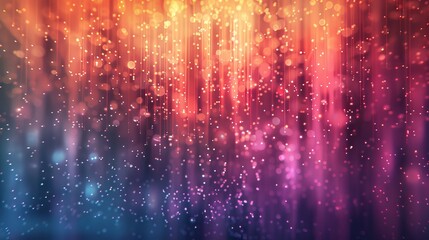 Fototapeta premium Golden Bokeh Lights on a Red Gradient Background