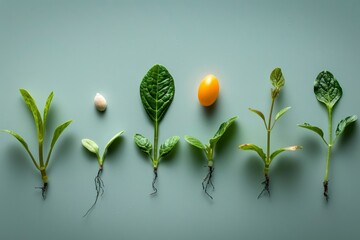 plant life cycle From seed to germination to the fully grown leaves It shows the beauty of growth and renewal.