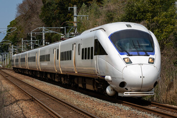 Naklejka premium 特急電車 鹿児島本線 885系ソニック・かもめ