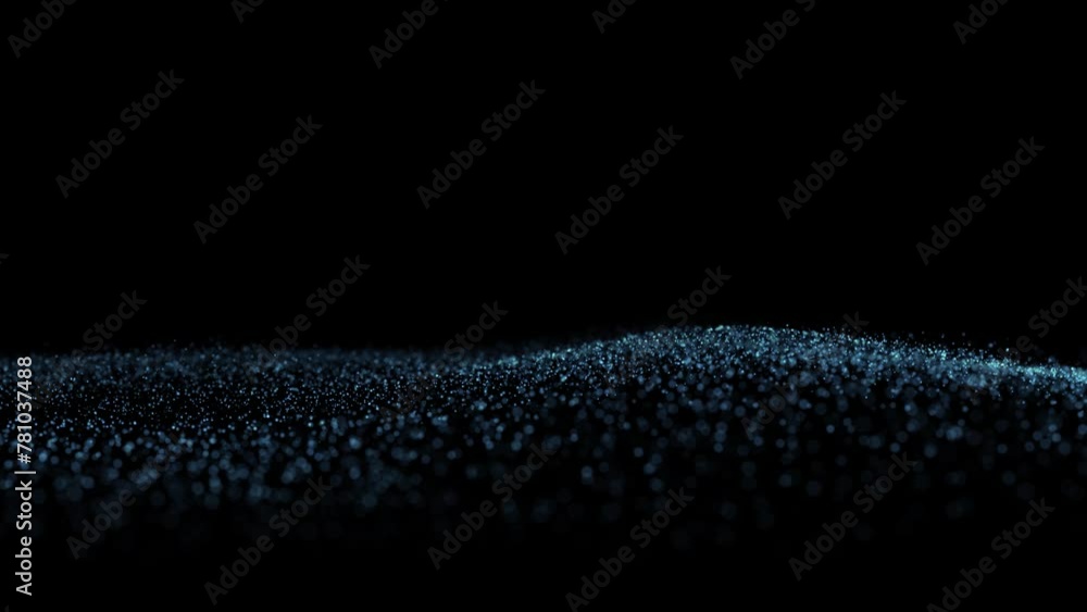 Aufkleber abstract dotted wavy landcape with flickering dots loop animation background.