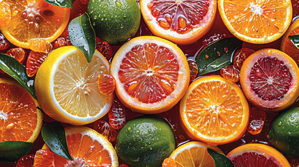 A close up of a bunch of oranges and lemons - Powered by Adobe