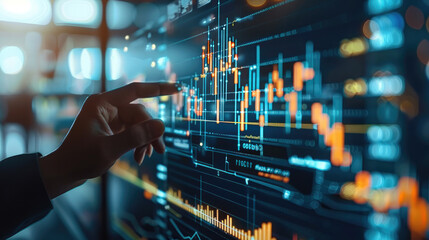 Global business finance GDP graph chart report stock exchange market trading investment and businessman data analytics big data, technology business client analysis management. Generative AI.