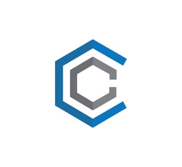 CC letter logo design vector template