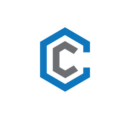 CC letter logo design vector template