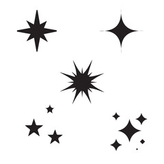 set of stars 5 vector design 