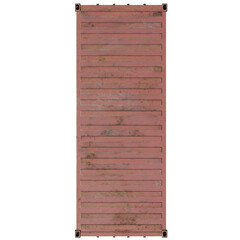 Realistic red cargo containers. top view. isolated.
