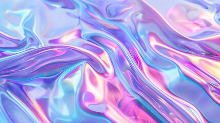 Psychedelic colorful design with a grainy, iridescent, holographic gradient background