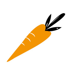 Carrot design with black and orange color