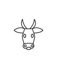 head of cow icon, vector best line icon.