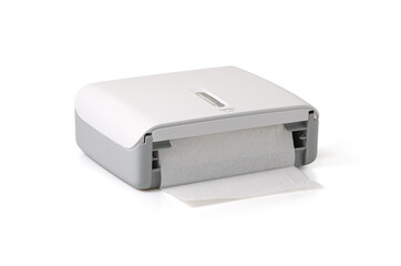 Paper towel dispenser paper, Multi-fold commercial isolate on a white background with clipping path.