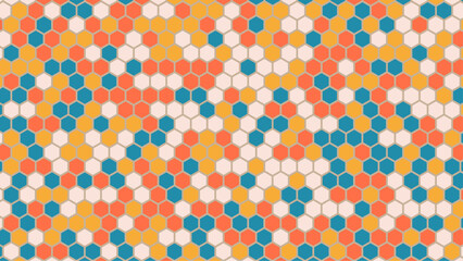 Colorful abstract background texture design pattern element product display with banner background. Abstract multicolor geometric hexagon shapes. Vector illustration.