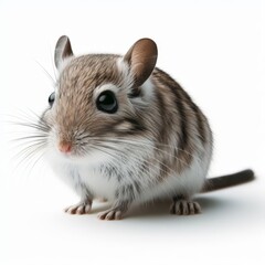 Image of isolated gerbil against pure white background, ideal for presentations
