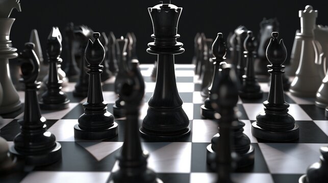 チェス盤とチェスの駒1