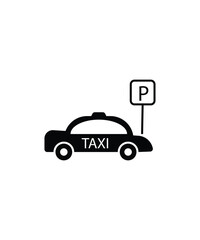 taxi parking icon, vector best flat icon.