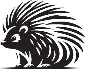 Fototapeta premium Porcupine Silhouette Design