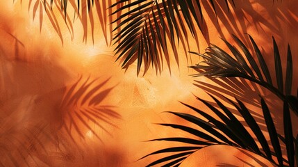 Overlaying a tropical palm leaf on a Halloween and Thanksgiving backdrop