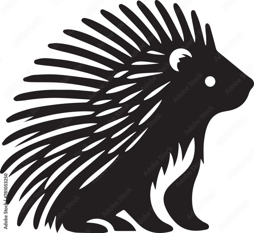 Wall mural Porcupine Silhouette Design