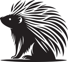 Porcupine Silhouette Design