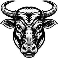 Bullhead silhouette  vector illustration.