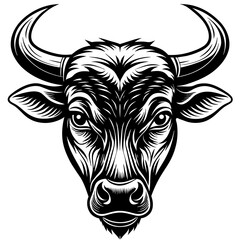 Bullhead silhouette  vector illustration.