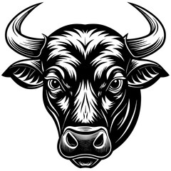 Bullhead silhouette  vector illustration.