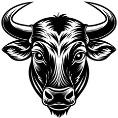 Bullhead silhouette  vector illustration.