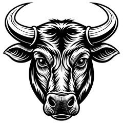 Bullhead silhouette  vector illustration.