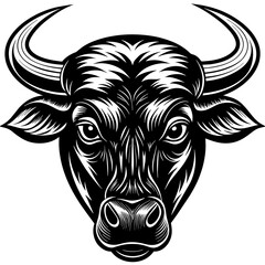 Bullhead silhouette  vector illustration.