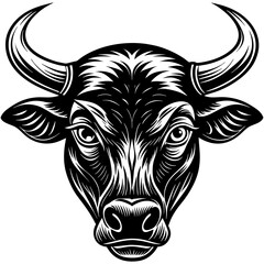 Bullhead silhouette  vector illustration.