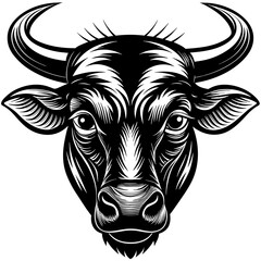 Bullhead silhouette  vector illustration.