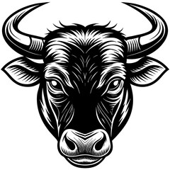 Bullhead silhouette  vector illustration.
