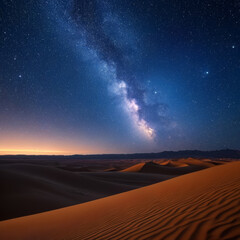 Fototapeta na wymiar Milky Way over the dunes of Maspalomas, Gran Canaria