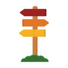 signpost icon vector, pointer icon, road sign,  colored style design. directional guidepost icon. Stock Vector illustration isolated