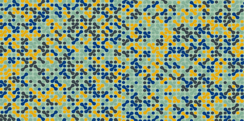 Abstract seamless metaball pattern. Vector illustration.