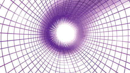 Spacetime portal. Abstract grid wormhole